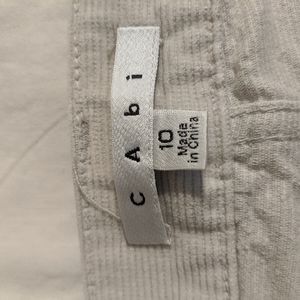 CABI Oyster Brando Cord Pant GUC Size 10